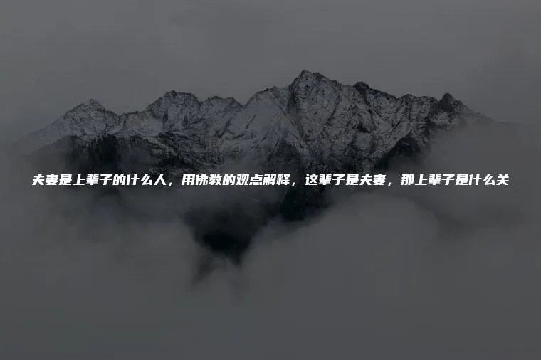 夫妻是上辈子的什么人，用佛教的观点解释，这辈子是夫妻，那上辈子是什么关