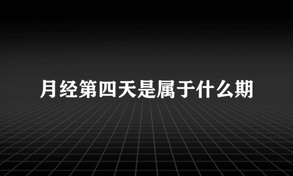 月经第四天是属于什么期