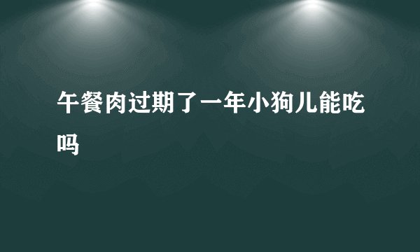午餐肉过期了一年小狗儿能吃吗