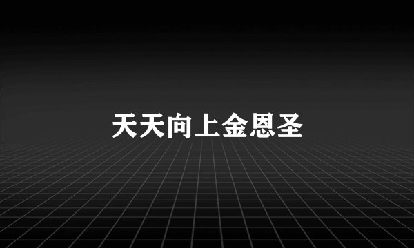 天天向上金恩圣