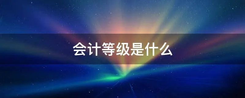 会计等级是什么