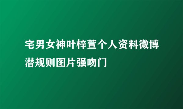 宅男女神叶梓萱个人资料微博潜规则图片强吻门