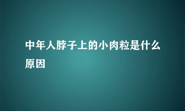 中年人脖子上的小肉粒是什么原因