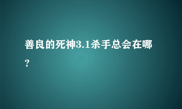 善良的死神3.1杀手总会在哪？