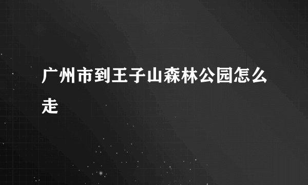 广州市到王子山森林公园怎么走