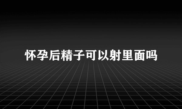 怀孕后精子可以射里面吗