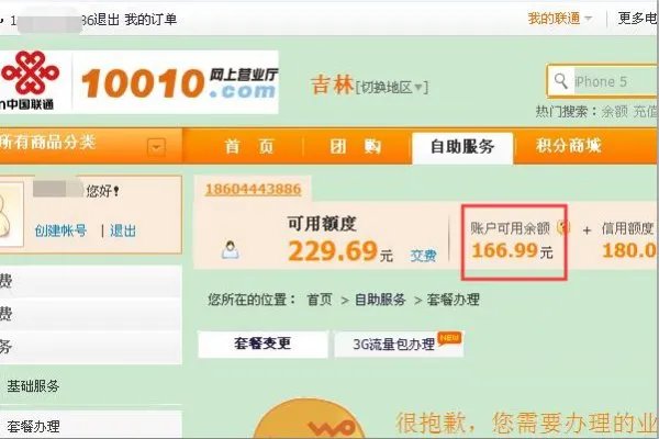 怎样在中国联通网上营业厅话费余额查询?