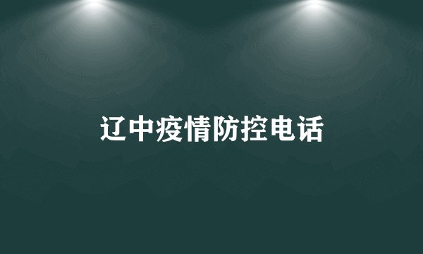 辽中疫情防控电话
