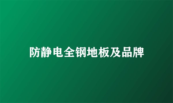 防静电全钢地板及品牌