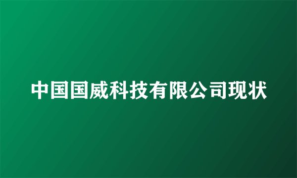 中国国威科技有限公司现状