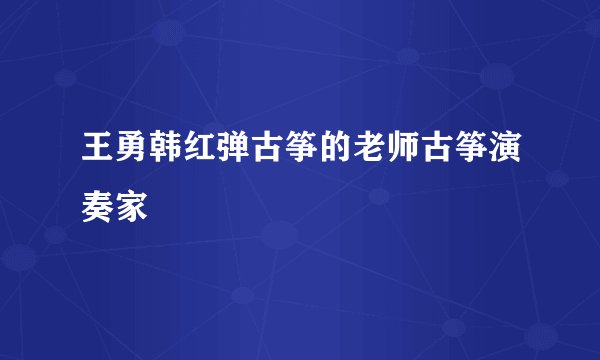 王勇韩红弹古筝的老师古筝演奏家