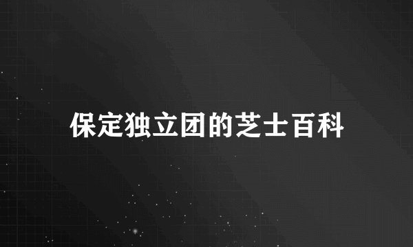 保定独立团的芝士百科