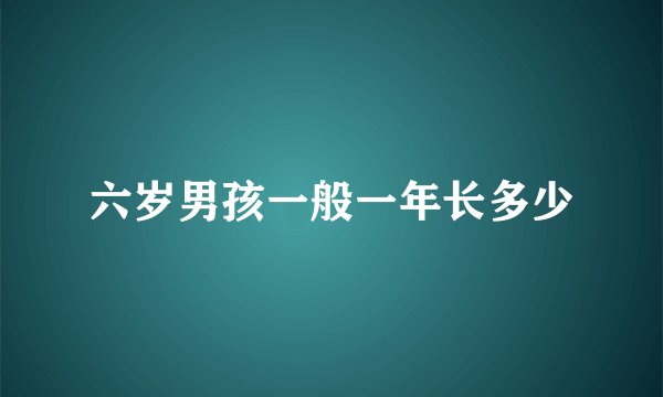 六岁男孩一般一年长多少