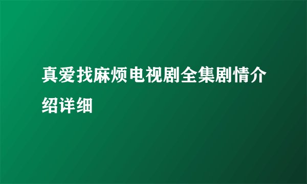 真爱找麻烦电视剧全集剧情介绍详细