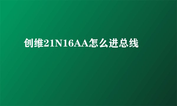 创维21N16AA怎么进总线