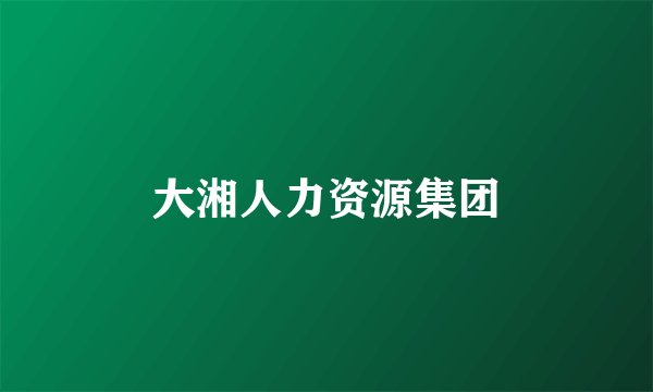 大湘人力资源集团