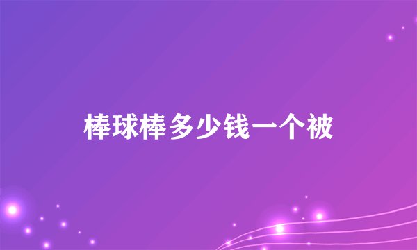棒球棒多少钱一个被