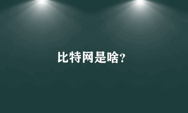 比特网是啥？