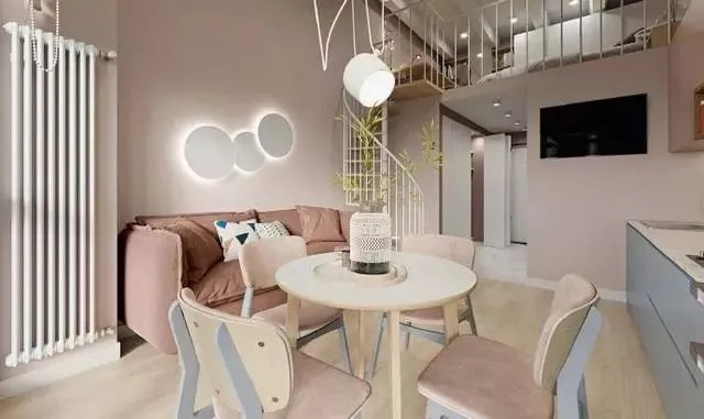 45平loft小户型公寓,一进门就被客厅迷住,二楼卧室漂亮!
