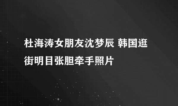 杜海涛女朋友沈梦辰 韩国逛街明目张胆牵手照片