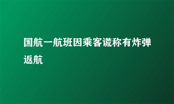 国航一航班因乘客谎称有炸弹返航