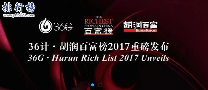 胡润中国富豪榜2017全名单top2000:ofo戴威最年轻的上榜富豪