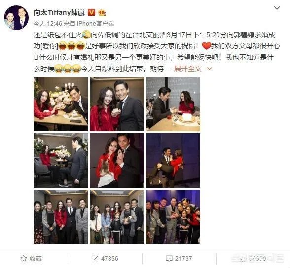 与郭碧婷订婚不久就点赞了另一美女的照片,向佐手滑了吗?