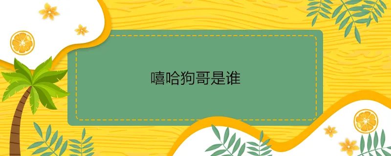嘻哈狗哥是谁