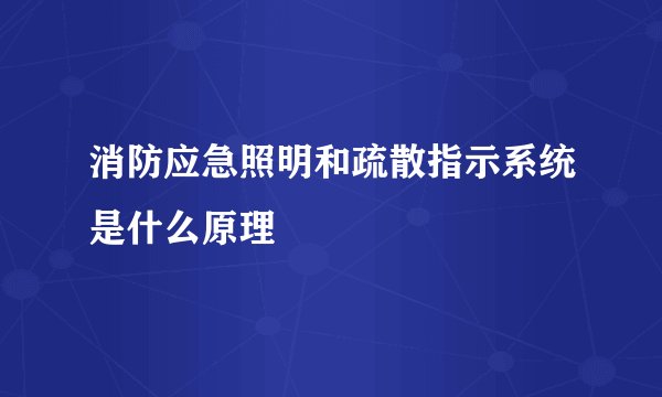 消防应急照明和疏散指示系统是什么原理