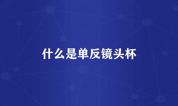 什么是单反镜头杯