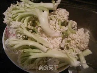 有机菜花炒肉