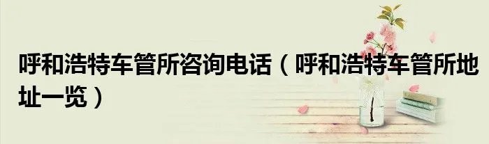 呼和浩特车管所咨询电话（呼和浩特车管所地址一览）