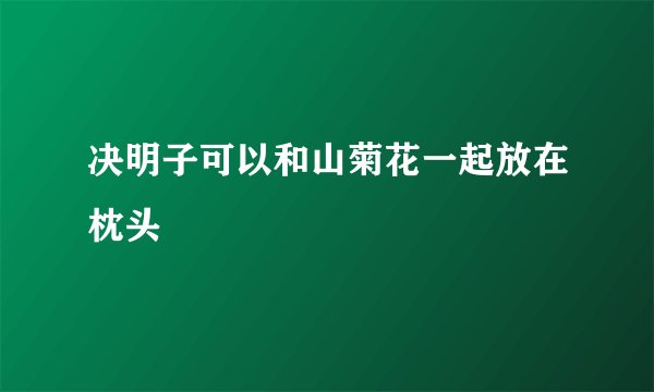 决明子可以和山菊花一起放在枕头