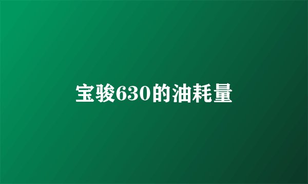 宝骏630的油耗量
