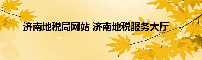 济南地税局网站 济南地税服务大厅