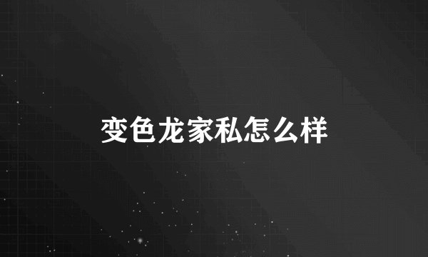 变色龙家私怎么样