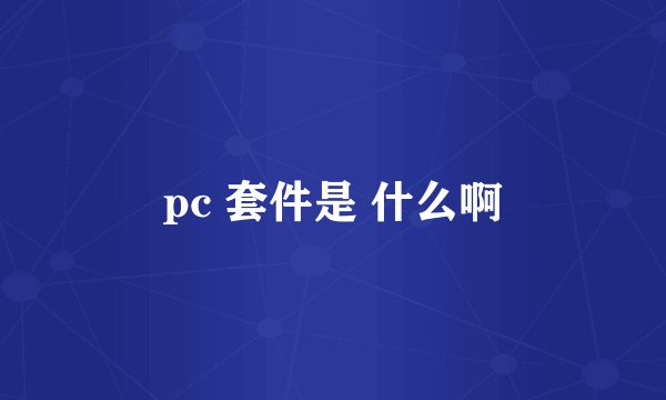 pc 套件是 什么啊