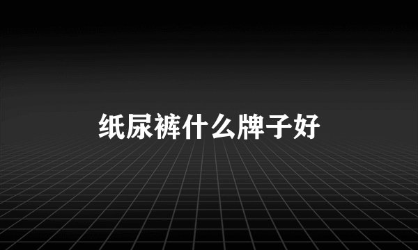 纸尿裤什么牌子好
