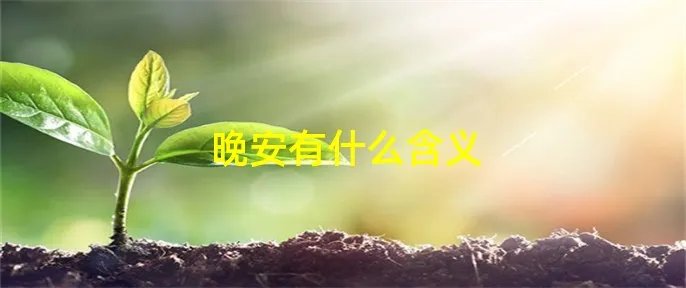 晚安有什么含义