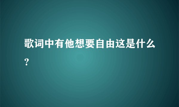 歌词中有他想要自由这是什么？