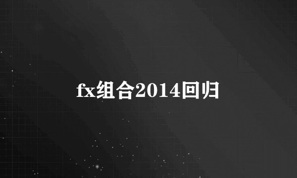 fx组合2014回归