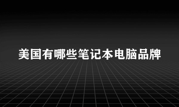 美国有哪些笔记本电脑品牌