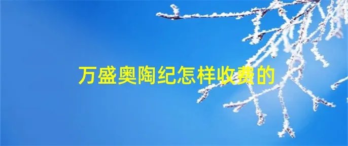 万盛奥陶纪怎样收费的