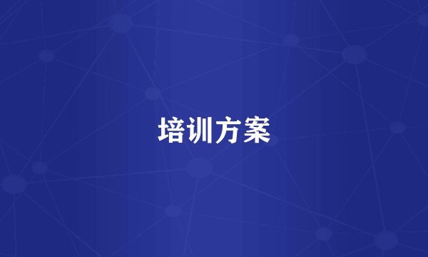 培训方案