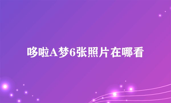 哆啦A梦6张照片在哪看