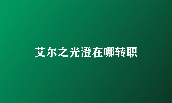 艾尔之光澄在哪转职