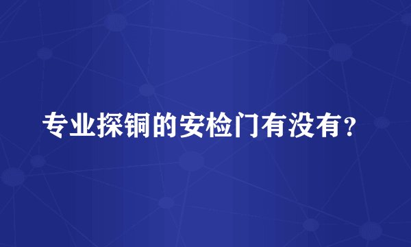 专业探铜的安检门有没有？
