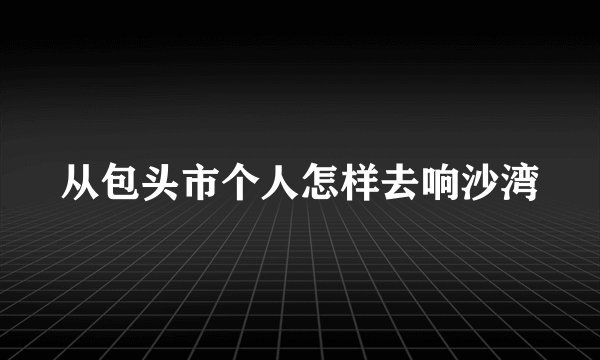 从包头市个人怎样去响沙湾