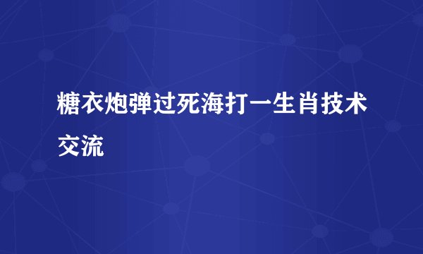 糖衣炮弹过死海打一生肖技术交流