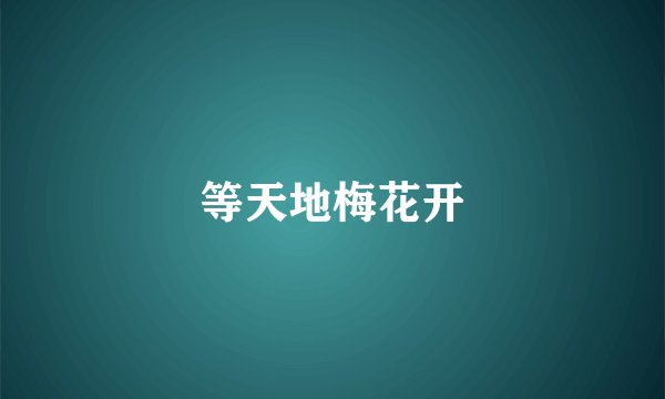 等天地梅花开